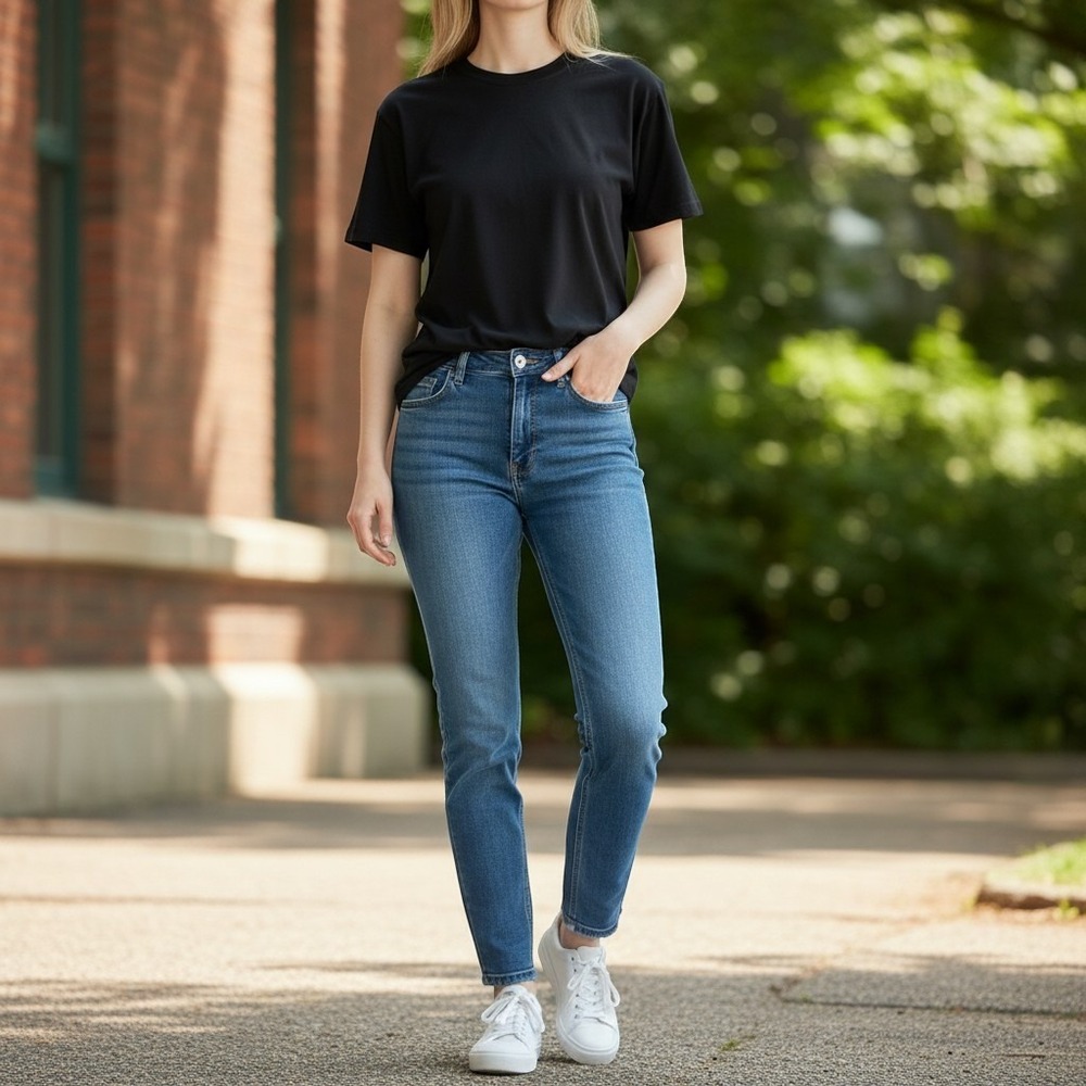 Old Navy Rockstar Jeans Women's 4 Super Skinny Medium Wash Blue Stretch Denim